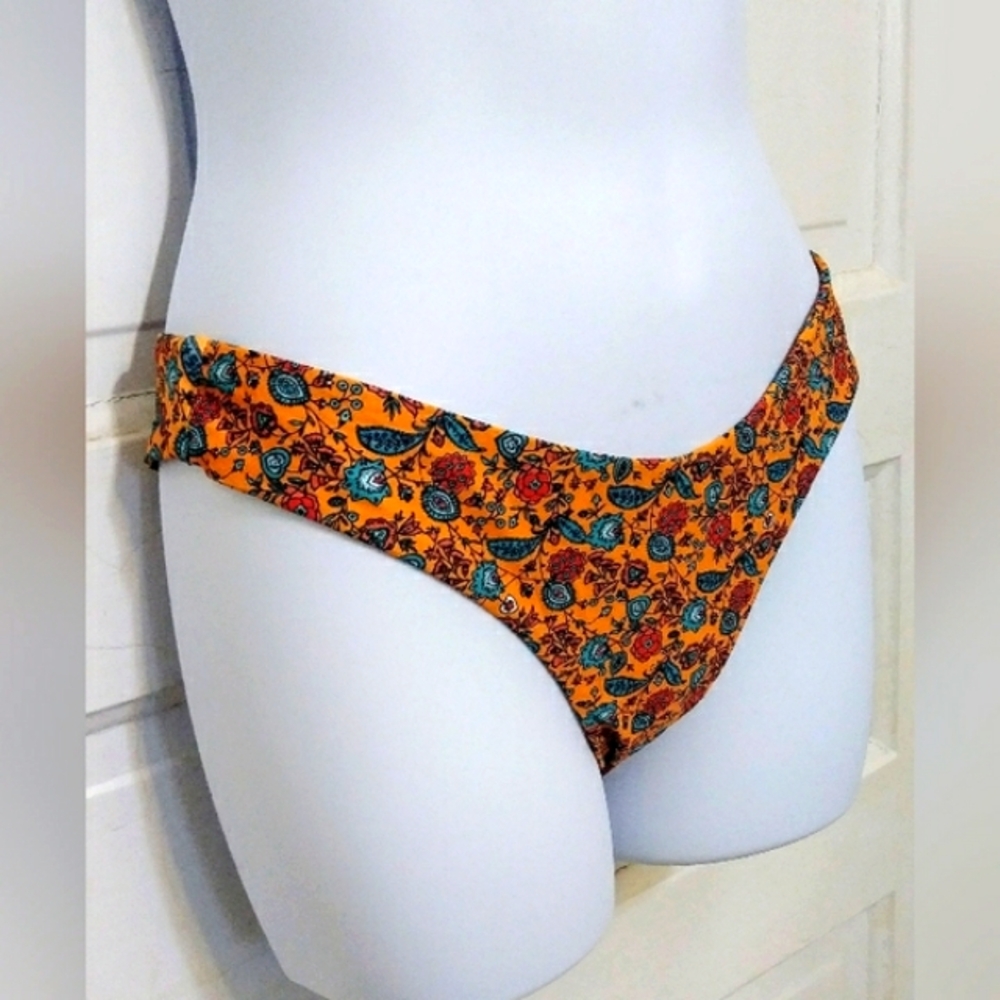 🌺BUNDLE ONLY🌺 Zaful Orange and Blue Bikini with Plunging Neckline